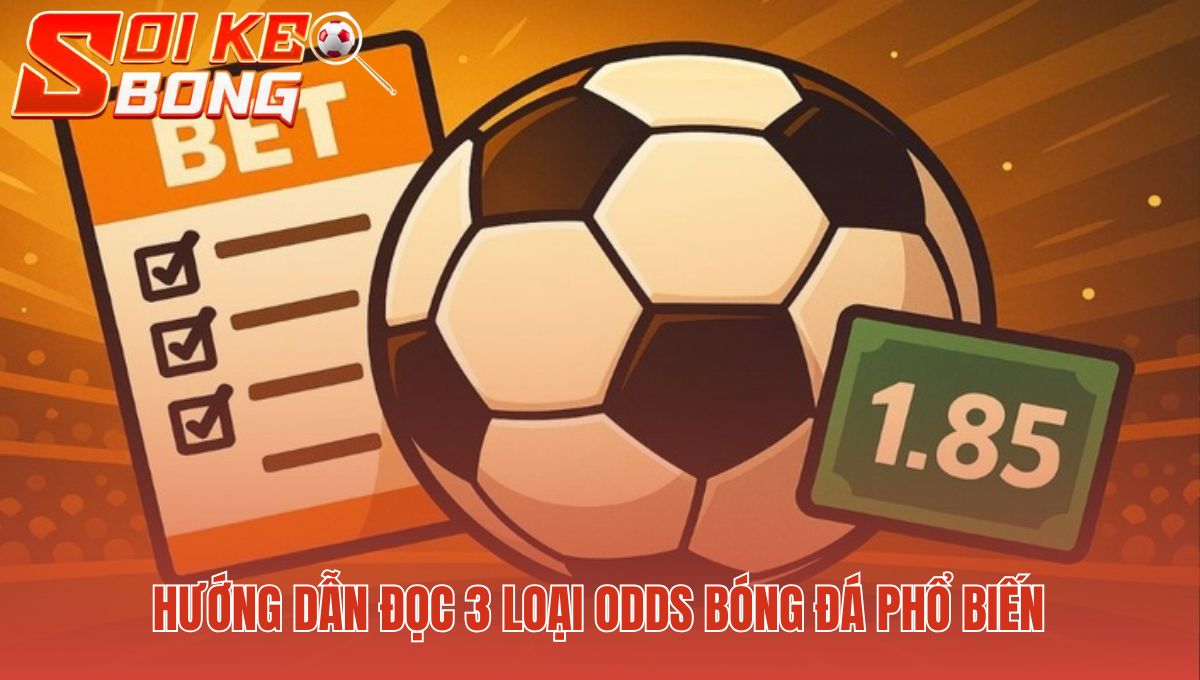 Ba loại odds phổ biến là nền tảng phân tích kèo cược