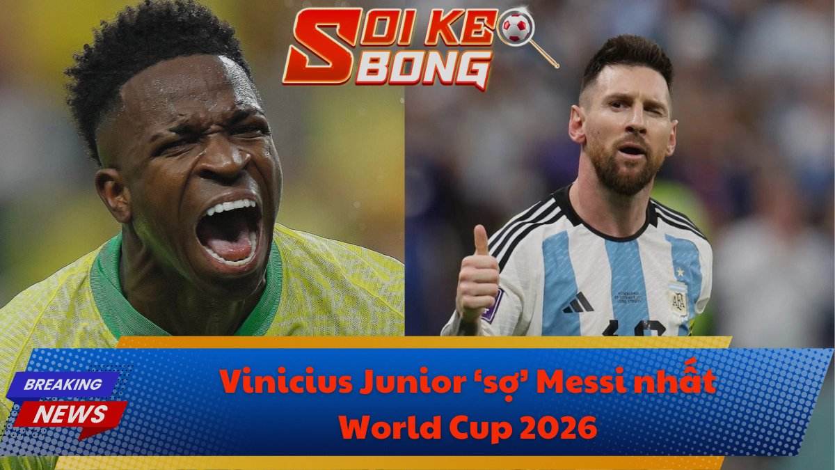 Vinicius Junior ‘sợ’ Messi nhất World Cup 2026